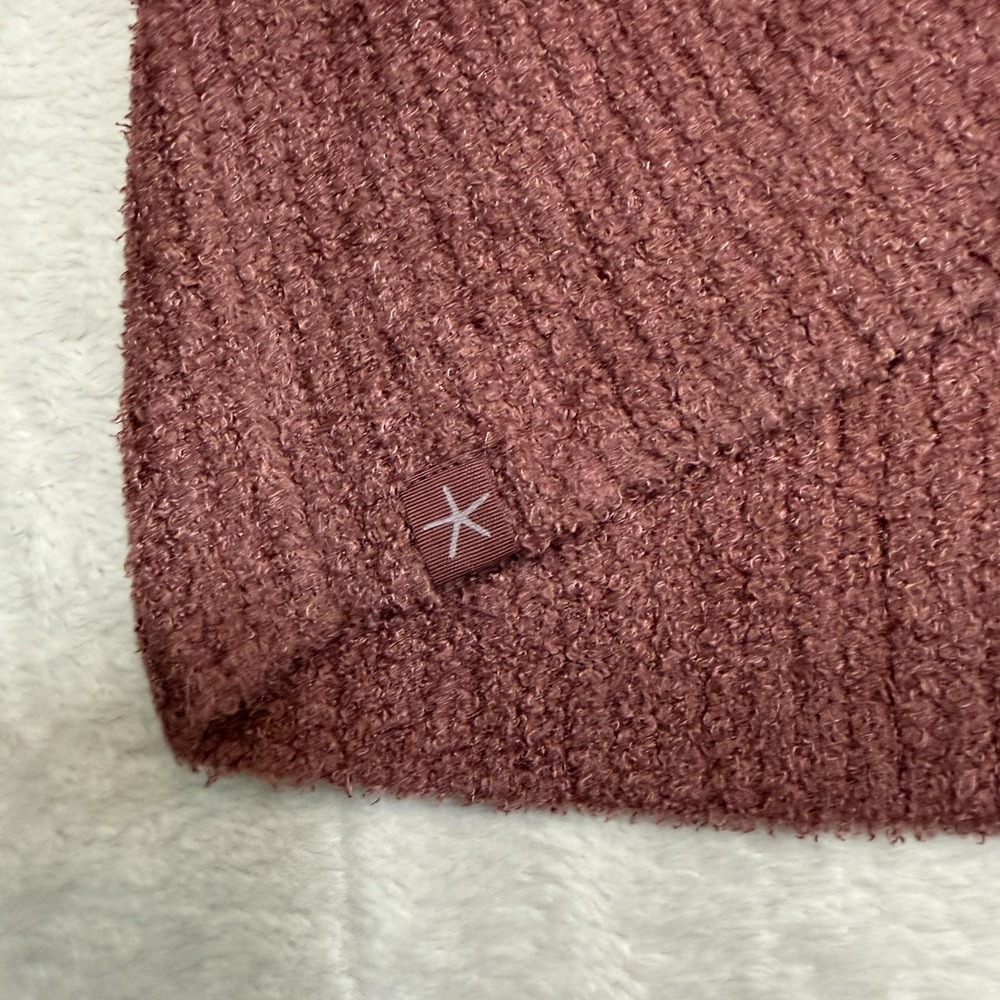 Barefoot Dreams Cardigan Sweater Womens XS/S Berry CozyChic Lite Knit Open - Picture 5 of 12